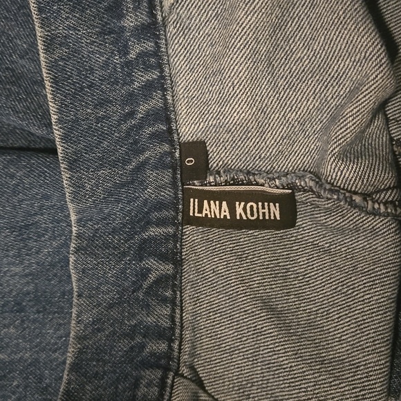 Ilana Kohn Huxie Jeans Pants Medium Wash Denim Blue High Waisted Rise Tapered - Picture 3 of 4